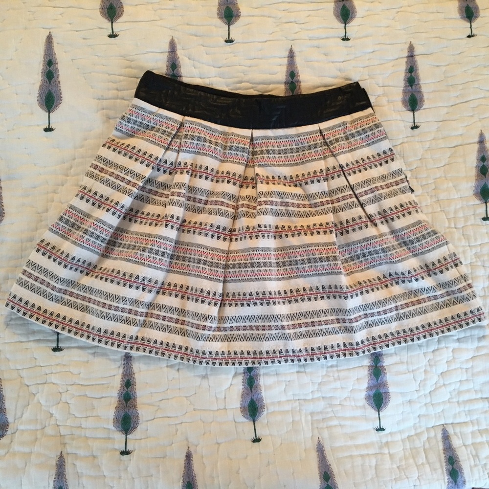 Zara Printed A-Line Mini Skirt
